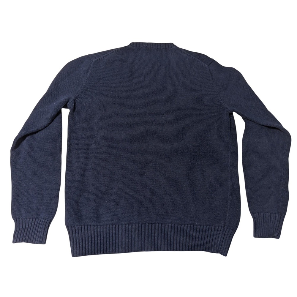 Polo Ralph Lauren Men S Textured Cotton‎ Crew Neck Sweater Long Sleeve Navy Blue - Picture 6 of 12